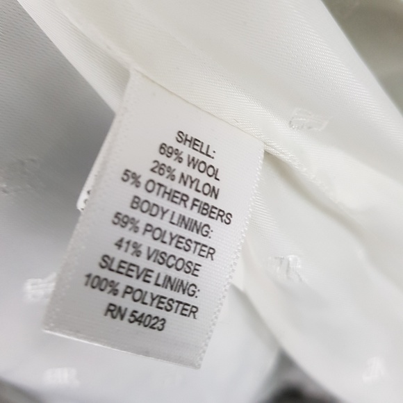 BANANA REPUBLIC Black & White Houndstooth Car Coat - Picture 6 of 7